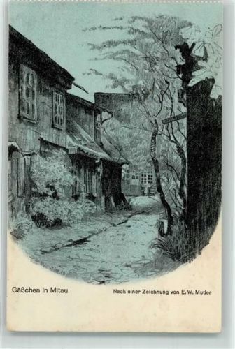 Mitau sign. E.W.Muder Gasse