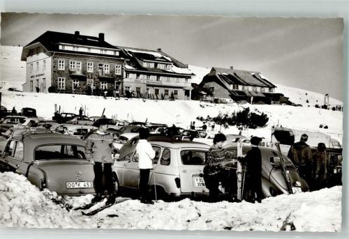 Schönau Winter Hotel Belchenhaus Posthilfstelle Auto Mercedes VW Käfer