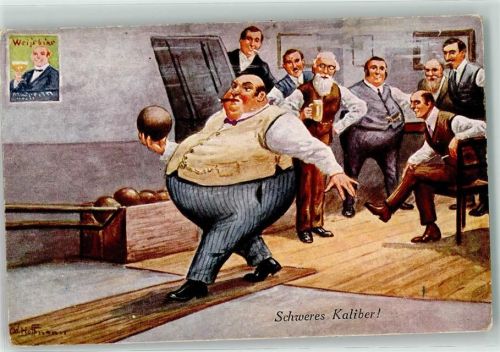 sign. Hoffmann Ad. Humor Dicker Mann AK
