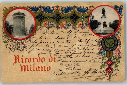 Milano 1906 Künstlerkarte