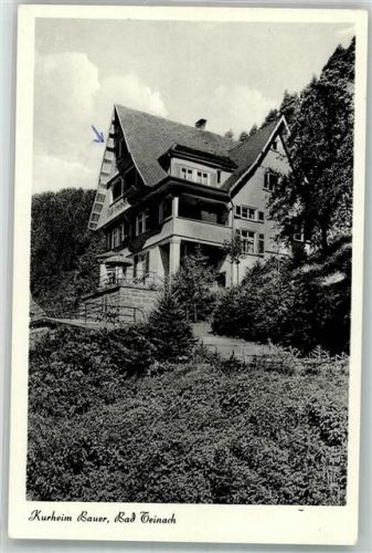 Bad Teinach 1961 Pension Kurheim Bauer