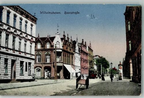 Wilhelmshaven Roonstraße Litfaßsäule Straßenbahn