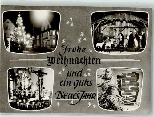 Illingen Frohe Weihnachten Neujahr Winter Krippen