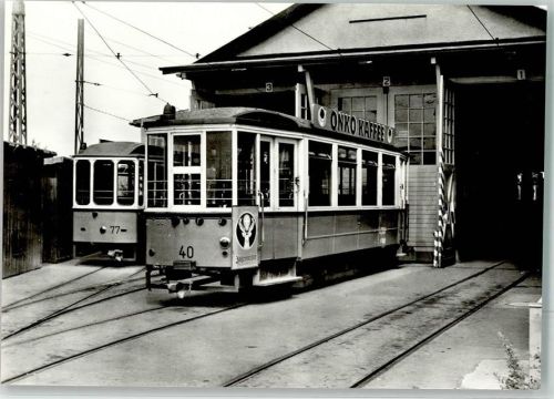 Oferdingen 1968 Beiwagen 40 von 1953 der Reutlinger Straßenbahnen Onko-Kaffee und Jägermeister Werbung SMS-Museumswagen-Sammelkarte 1005
