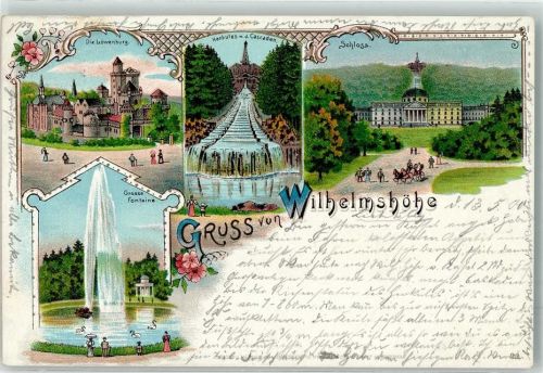 Wilhelmshöhe 1900 Schloss Wilhelmshöhe Herkules Cascaden Löwenburg Große Fontaine