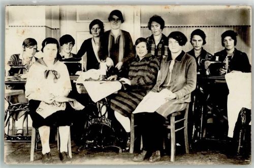 1912 - 1920 Naumann Maschinen Frauen Berufsschule Gruppenfoto Beruf