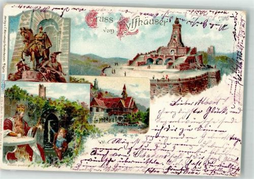 Kyffhäuserdenkmal 1901 Kaiser-Wilhelmdenkmal Barbarossa Gasthaus