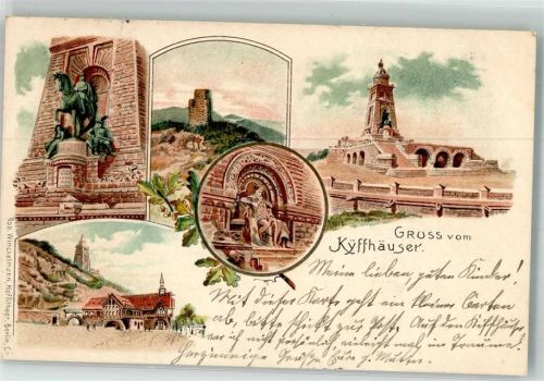 Kyffhäuserdenkmal 1905 Kaiser-Wilhelmdenkmal Barbarossa Gasthaus