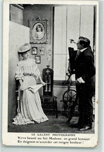 1907 Fotograf Atelier Le Galant Photographe Spinnrad