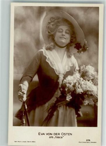 Eva von der Osten als Tosca Kostüm Verlag Leiser Nr. 878 Opernsänger Foto AK