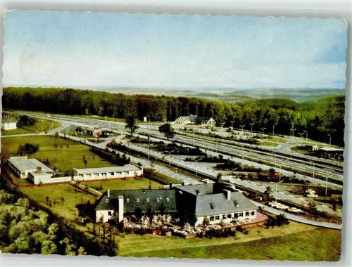 Rohrbrunn 1965 Fliegeraufnahme Gasthaus Autobahn Rasthaus im spessart