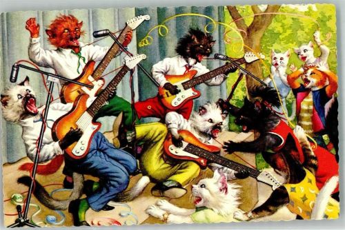 Katze Musikband Verlag Alfred Mainzer Nr. 4745 sign. Eugen Hartung