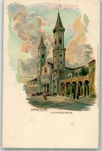 München 1900 Nr. 1167 sign. Graf , Ludwigskirche