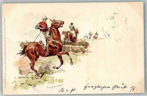 1899 sign. C. Becker , Ausgebrochen Meissner u. Buch Serie 1003 + Adelskorrespondenz