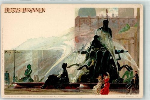 Karlsruhe 1899 Begas Brunnen Verlag Velten Nr. 153
