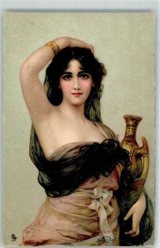 Connoiseur Serie Nr. 2812 Zena sign. Sichel N. Frauenschönheit Erotik Glamour
