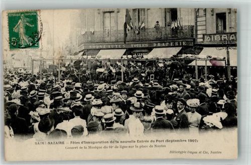 Saint-Nazaire Fetes d´Inaugruration 1907 Briefmarke Bildsetie