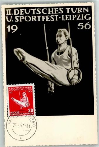 Leipzig Sonderbriefmarke DDR Bildmotiv Sport Turnfest