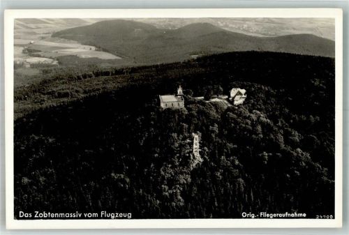 Gorkau-Rosalienthal 1938 Fliegeraufnahme Hotel Zobtenmassiv