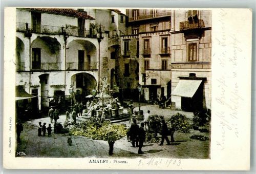 Amalfi 1903 Denkmal Piazza Adelskorrespondenz