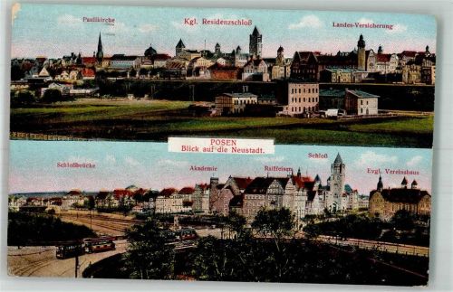 Posen 1916 Feldpost WK I Paulikirche Schloss str#