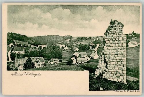 Königsfeld Burg Ruine Weiberzahn Ort handschriftlich