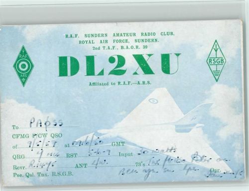 RAF Sundern Amateur Radio Club, Royal Air Force