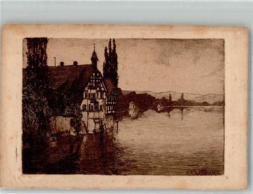 Stein am Rhein Das Kloster Kunstverlag Paul Matthes / Luzern Nr. 814 Radierung