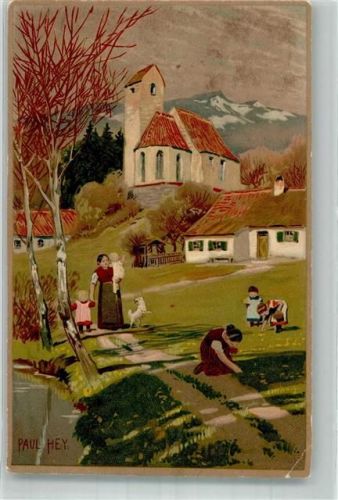 1913 Meissner u. Buch Serie 1462 Frühlingserwachen Mutter und Kind