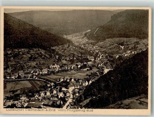 Calmbach Fliegeraufnahme Calmbach an der Enz