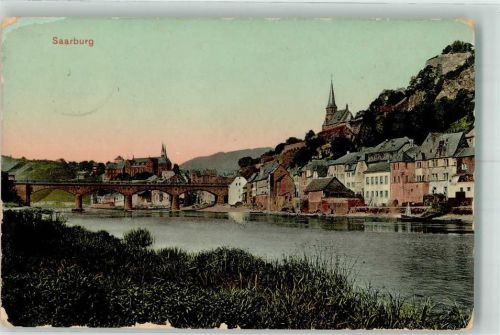 Saarburg 1914 Burg Kirche