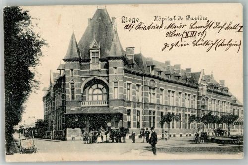 Liege 1916 Feldpost WK I Landsturm-Inf-Bat. 4.Komp. Krankenhaus