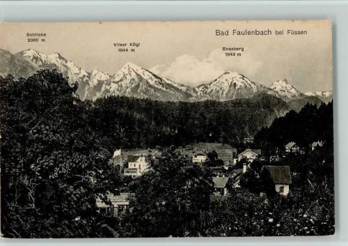 Füssen Schlicke Vilser Kögl Rossberg Bad Faulenbach