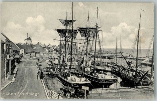 Allinge-Sandvig Windmühle Hafen Segelschiffe