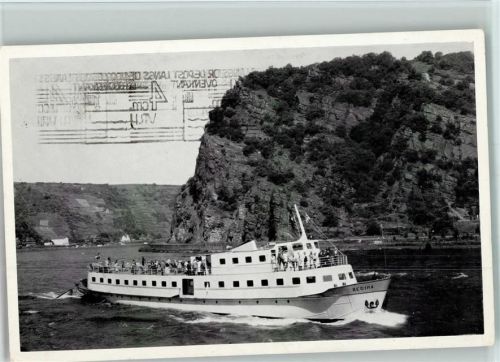 Motorschiff Regina an der Loreley 1959 AK
