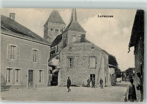 Lavannes 1916 Kirche Feldpost WK I Res.Feldart. Regiment 22