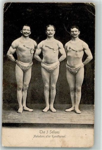1907 The 3 Sellons Matadore aller Kunstturner Fotograf Prager