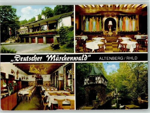 Altenberg Terrassen-Waldrestaurant Deutscher Märchenwald Innenaufnahme Die tanzenden Fontänen in der Brüder-Grimm-Ehrenhalle Im Walde Darstellungen von Märchen
