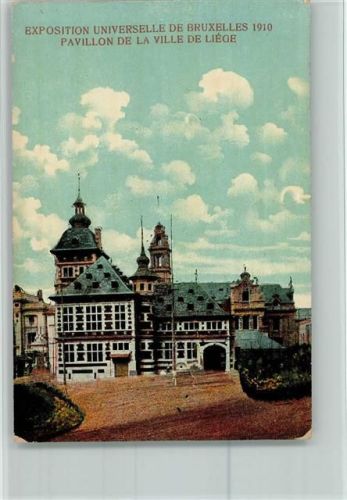 Exposition 1910 - Pavillon de la Ville de Liege AK