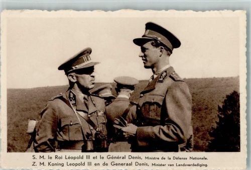 S.M. le Roi Leopold III mit General Denis - Belgien