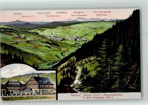 Oberwiesenthal Gasthof Neues Haus Blick ins Tal