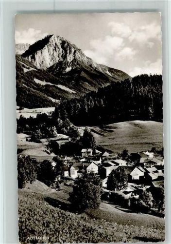 87527 W8972 Altstädten , Allgäu - Ortsansicht mit Rubihorn