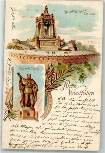 Porta Westfalica 1902 Kaiser-Wilhelm-Denkmal