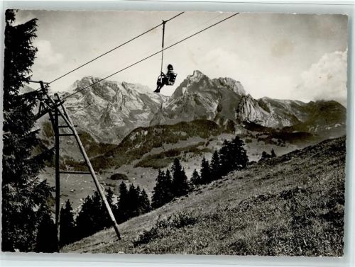 Alt St. Johann Ski- und Sessellift Alt St. Johann Sellamatt mit Säntis und Schafberg