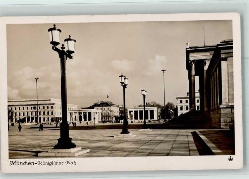 München Königlicher Platz mit Führerhaus AK Verlag Witzig Nr. 207 AK