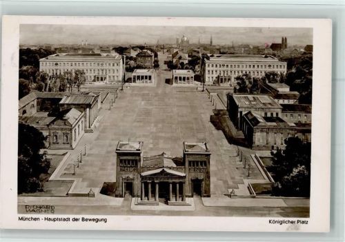 München Königlicher Platz - Gemälde von Rochard Wagner - Verlag Lengauer