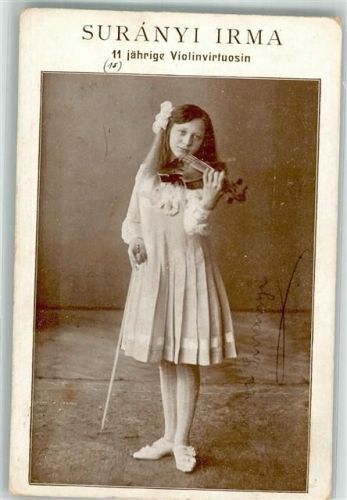 1910 Irma Suranyi 11jährige Violinvirtuosin