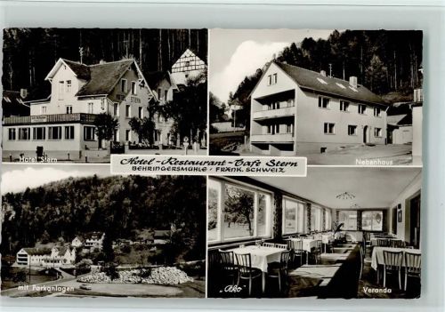 Behringersmühle Hotel Restaurant Café Stern Nebenhaus Parkanlagen Veranda Foto Ako 4-Bildaufnahme