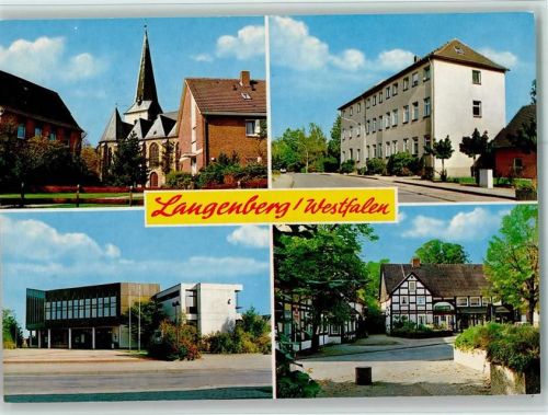 Langenberg Kirche Ortsansichten 4-Bildaufnahme