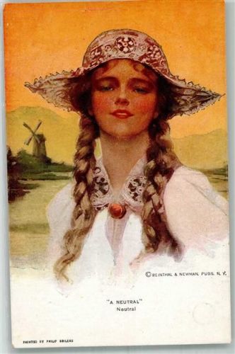 Neutral Frau Tracht Windmühle Reinthal u. Newman No. 752